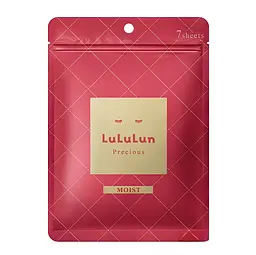 LULULUN Precious Moist Red Face Mask антивікова зволожуюча тканинна маска для обличчя, 7 шт