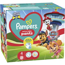 Уцінка. Підгузки-трусики Pampers Active Baby Pants Щенячий патруль 4 (9-15 кг) 72 шт. - мініатюра 2