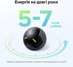 Bluetooth-трекер для пошуку речей UGREEN FineTrack 2 FT309 AirTag пошукова мітка Apple Find My для iPhone з iOS 14.5 або новішою та iPad з iPadOS 14.5 або новішою звуковий пошук поблизу до 110 дБ сповіщення про залишену річ режим втрати з контактними даними власника пошук через Apple Watch після налаштування захист від пилу та води IP68 до 7 років роботи батарея без можливості заміни та заряджання флуоресцентне оформлення чорний (95020) - мініатюра 4