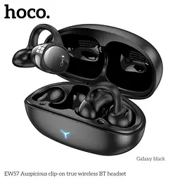 Навушники Hoco EW57 Auspicious clip-on true бездротовий BT headset |BT5.3, 70/450mAh, 11h| black - мініатюра 2