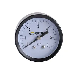 Манометр Optima 6 атм. 50 мм. заднє під'єднання сталевий корпус 000020934