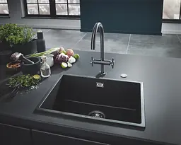 Кухонна мийка Grohe Granite Black 610 x 457 мм 31655AP0, Чорний - мініатюра 7