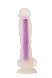 Неоновий фалоімітатор DreamToys Radiant 19 см синій - мініатюра 5
