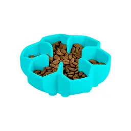 Миска для повільного харчування Waudog Silicone 450 мл блакитний - мініатюра 6