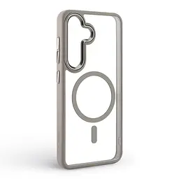Чехол Samsung Galaxy S25 Plus 5G, Unit MagSafe, серый, прозрачный, магсейф, противоударный, магнитный, панель-накладка с поддержкой MagSafe, с поддержкой беспроводной зарядки, TPU+PC, защита всего корпуса, ударопрочный, ArmorStandart (ARM83091) - мініатюра 2
