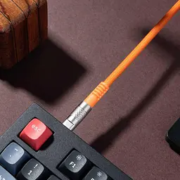 Кабель Keychron USB-A/USB-C USB-C заряджання/синхронізації Keychron, 1м, Type-C, Double-Sleeved Geek, оранжевий (CAB22_KEYCHRON) - мініатюра 2