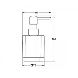 Дозатор для мила Grohe Selection Cube 40805000, Хром - мініатюра 2