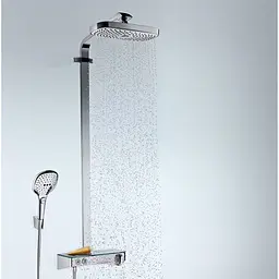 Душова система Hansgrohe Raindance Select E 300 2Jet з термостатом ShowerTablet White/Chrome 27126400, Хром - мініатюра 2