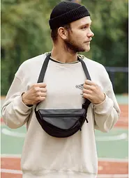 Чоловіча поясна сумка бананка Sambag 33х14 см sum0010720 - мініатюра 3