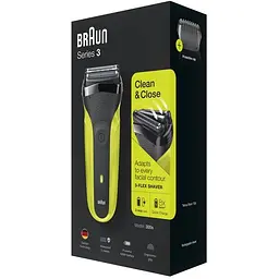 Електрична бритва Braun Series 3 300s чорно-салатова - мініатюра 4