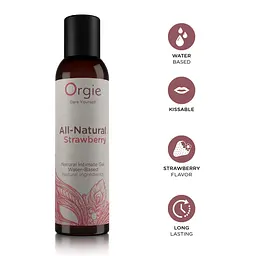 Оральний лубрикант Orgie All-Natural зі смаком полуниці, 150 мл - мініатюра 3