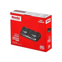 Зарядний пристрій для акумуляторів інструменту Ronix 20В, 2.2А x 2 (8994) - мініатюра 7