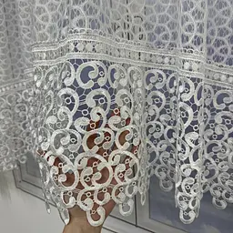Тюль арка біла з білим макраме 1,7м на 3м на тасьмі ALBO pbe0052798 - мініатюра 8