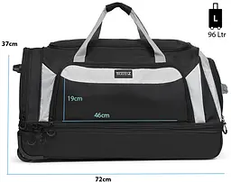 Сумка дорожня на колесах TravelZ Wheelbag Doubleloader black 96L (603098) - мініатюра 3