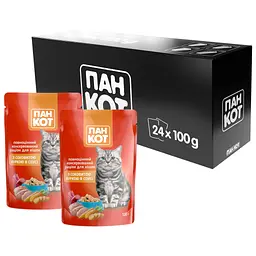 Вологий корм для кішок Пан Кот курка в соусі 100 г (4820111140985) - мініатюра 3