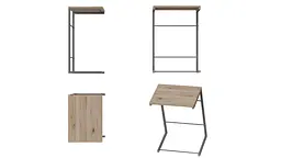 Столик Террі Ferrum-decor 650x440x330 Сірий метал ДСП Дуб Сан-Марино 16 мм (FRD-104663) - мініатюра 5