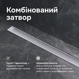 Трап для душу лінійний AM.PM Primeflow Cut Gradient 800 мм, універсальний затвор, хром (W02SC-P11-080-01SB) - мініатюра 5