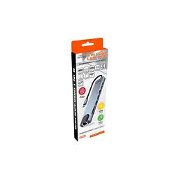 Концентратор Media-Tech USB-C 8-in-1 HDMI 4K/2xUSB-A/2xUSB-C/RJ45/SD/TF/PD 100W USB3.1 (MT5046) - мініатюра 3