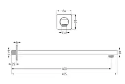 Душова система Rea Brito chrome з термостатом + BOX прихованого монтажу REA-P0801KPL-D, Хром - мініатюра 6