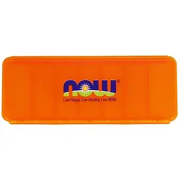Таблетниця NOW 7-day pill box, помаранчевий