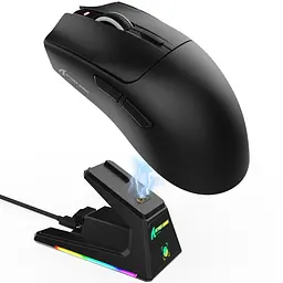 Мышка Attack Shark X1, Wireless/Bluetooth, 40000dpi. (PAW3395PRO), 6кн., Black - миниатюра 2