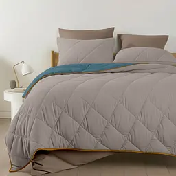 Покривало стьобане двостороннє Cosas Ocean Sand CS1 110х140 см (Blanket_68Sky_84Quartz_kt_16Mustard_110х140) - мініатюра 8