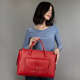 Шкіряна жіноча сумка для ноутбука Virginia Conti 04286 червона - мініатюра 2
