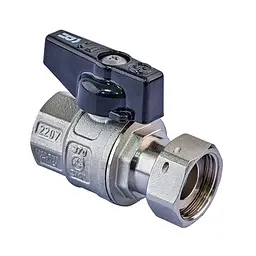 Кран кульовий Roho R115-075B -3/4"x3/4" прямий Н/Г, ручка "метелик" чорна RO0234