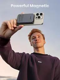 Магнітна портативна батарея Ugreen 10000 мАг, PD 20W, бездротова зарядка для iPhone - мініатюра 4