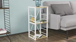 Етажерка 3/34 Ferrum-decor Серії Коннект 73x34x28 білий ДСП Дуб Сонома 16мм (FRD-104298) - мініатюра 3