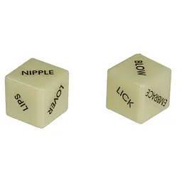 Неонові кубики Love Dice Glow In The Dark білі, 2 шт. - мініатюра 4