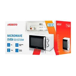 Мікрохвильова піч Ardesto, 20 л 700 Вт білий (GO-S725W) - мініатюра 4