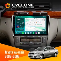Штатна магнітола Toyota Avensis 2002-2008 Cyclone C9-013 4x64 DSP 4G Cyclone (НФ-00007461)