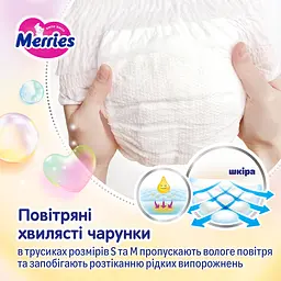 Підгузки-трусики Merries дихаючі M 6-11 кг 62 шт. - мініатюра 11