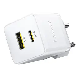 Сетевое зарядное устройство Baseus Palm Fast Charger C+U 30W + Cable Type-C to Type-C белый P1011160A213-01
