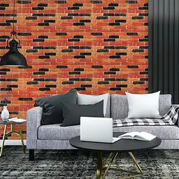 Самоклеюча декоративна 3D панель Sticker Wall 700x770x5мм Бежево-коричнева Катеринославська матова цегла 047M SW-00000636 - мініатюра 5