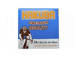 Камера для велосипеда антипрокольна з рідиною HAKUBA d-24 х 1,95/2,125 48mm