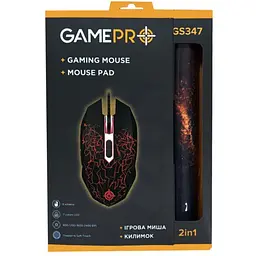 Комплект ігрова миша + килимок GamePro GPGS-347 Gameset 2in1 USB - мініатюра 8