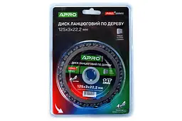 Диск пильний ланцюговий по дереву Apro 125 x 22.2мм x 14T PRO - мініатюра 5