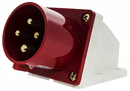 Вилка стаціонарна 32А P4 IP44 3P+PE ВС АСКО-УКРЕМ (A0080060005) - мініатюра 2
