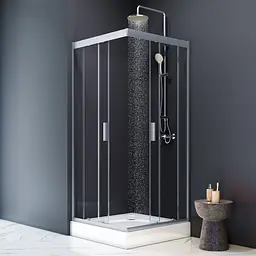Душовий піддон Am.Pm Gem 90x90x15см квадратний з сифоном білий W90T-403-090W, Білий, білий - мініатюра 3