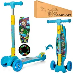Самокат дитячий iTrike Maxi JR3-060-11-BL складний - мініатюра 2