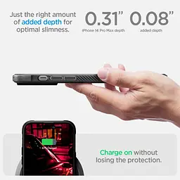 Оригінальний протиударний чохол Spigen Rugged Armor MagSafe для Iphone 14 Pro Max (6.7") Matt Black ACS04812 - мініатюра 9