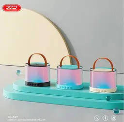 Колонка XO F47 Aurora Atmosphere Light Bluetooth портативна з мікрофоном чорна - мініатюра 4