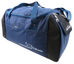 Сумка спортивна Wallaby з нейлону 59 л 48×32×28 см Синя з чорним