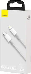 Кабель Baseus High Density Braided Type-C to Lightning PD 20W (2m) white (CATLGD-A02) - мініатюра 5