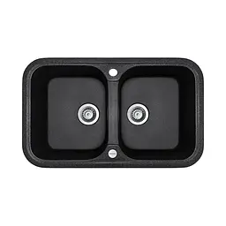 Кухонна мийка Adamant Twins 765x470x190 чорний 90223, Чорний