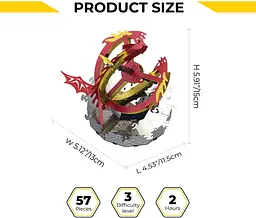 Коллекцiйна модель Metal Time Sun Chaser Dragon Stand Clock MT025 - мініатюра 5