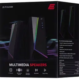Акустична система 2E PCS233 RGB 2.0 USB Black (2E-PCS233BK) [99449] - мініатюра 5