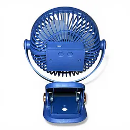Вентилятор K1-150 акумуляторний з LED підсвічуванням та прищіпкою - Dark Blue - мініатюра 4